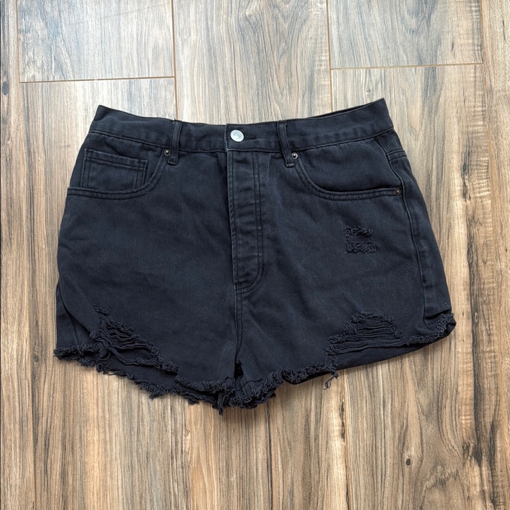 PacSun Black High Waist Denim Shorts